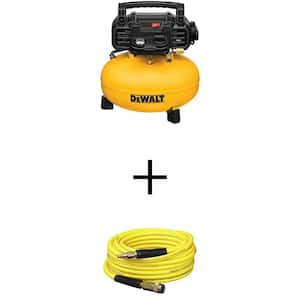 6 Gal. 165 PSI Electric Pancake Air Compressor with 50 ft. x 1/4 in. Air Hose