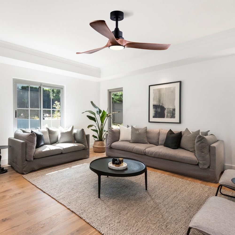 52 in. Ceiling Fan with Light, 3 Solid Wood Blades,Remote Control,6-speed Reversible DC Motor price history on PriceWatchPro
