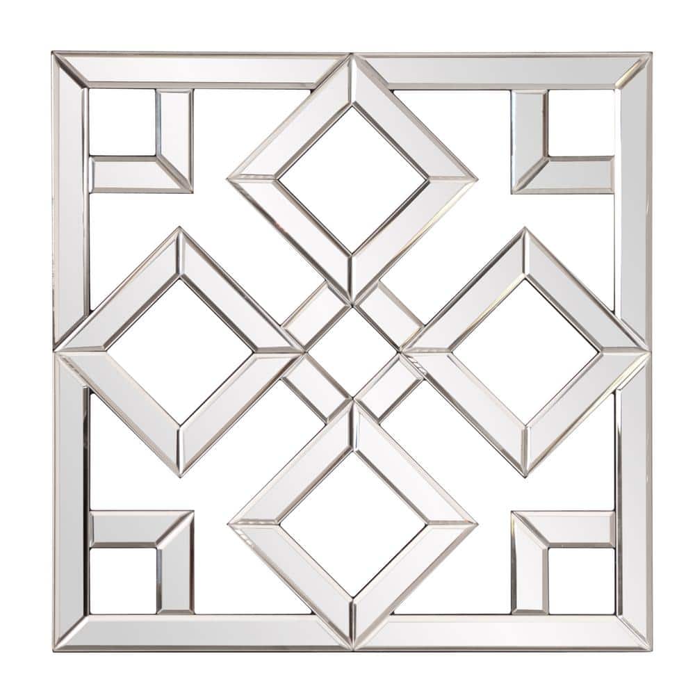 Medium Square Mirrored Beveled Glass Contemporary Mirror (20 in. H x 20 in.