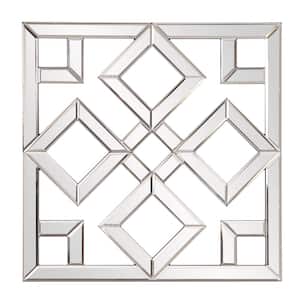 Medium Square Mirrored Beveled Glass Contemporary Mirror (20 in. H x 20 in. W)