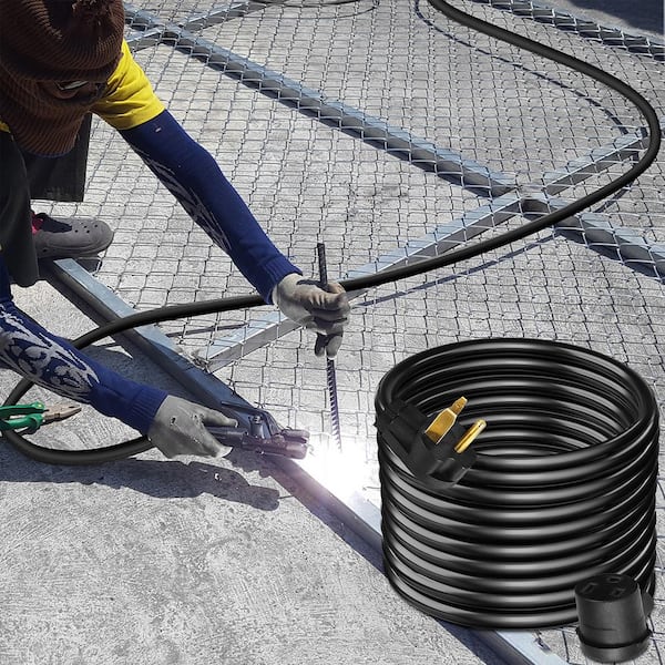 Extension Cord 25 ft. 10 Wire Gauge Heavy-Duty Outdoor Welder Extension Cord with 3 Prong 30 Amp Power Extension