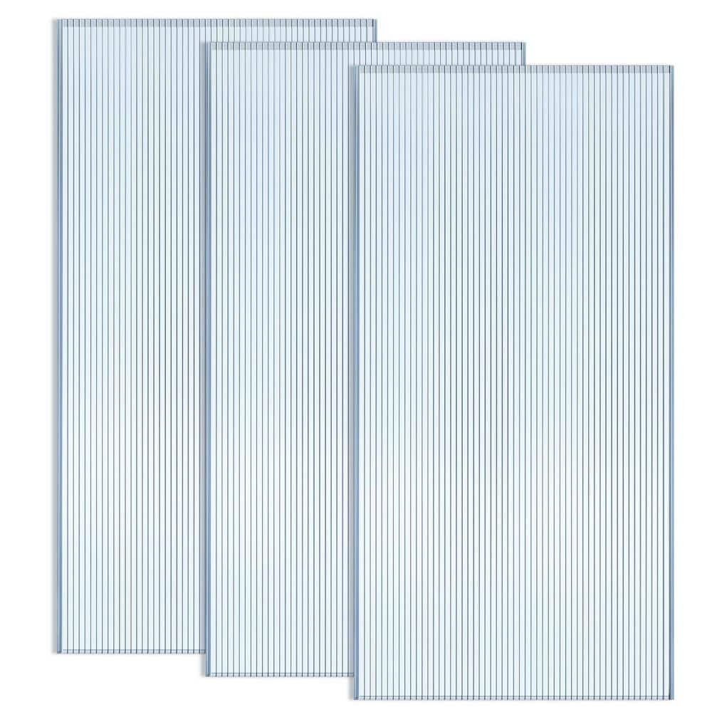 3-Pack 2 ft. x 4 ft. x 0.24 in. Polycarbonate Greenhouse Panels, Waterproof UV Protected Sheet, Corrugated Roof Panel price history on PriceWatchPro