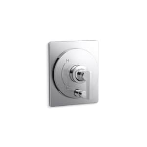 Castia By Studio McGee Rite-Temp 1-Handle Valve Trim with Push-Button Diverter in Polished Chrome