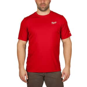 Men's WORKSKIN 2X-Large Red Lightweight Performance Short-Sleeve T-Shirt