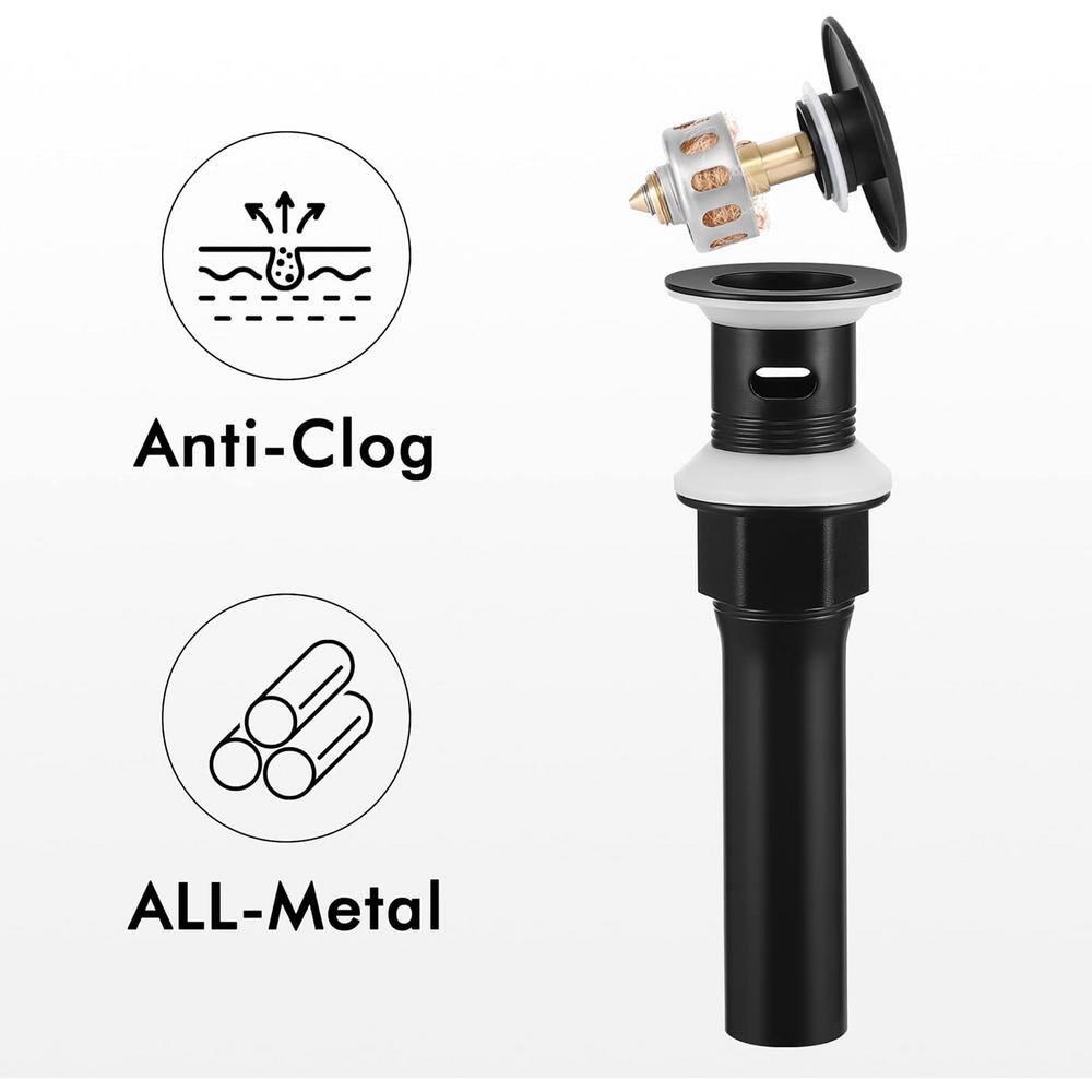 Matte Black Stainless Steel Single Handle Bathroom Faucet
