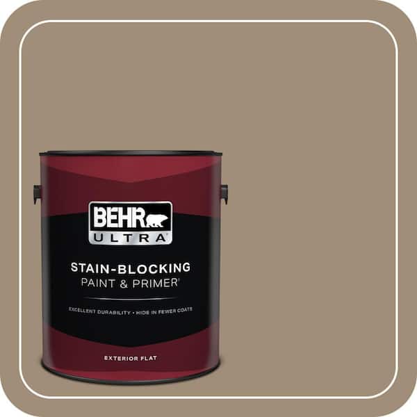 BEHR ULTRA 1 gal. #ECC-17-1 Cottage Walk Flat Exterior Paint & Primer