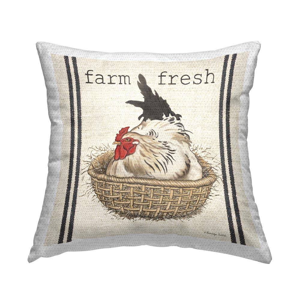 Farm Fresh Country Hen Outdoor Printed Throw Pillow by Gwendolyn Babbitt Holstein price history on PriceWatchPro