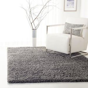 Fontana Shag Silver 8 ft. x 10 ft. Solid Area Rug