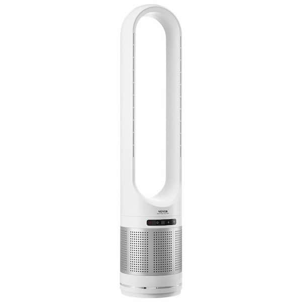 40 in. Oscillating Tower Fan 8H Timer 15.4 ft. / s High Velocity with Remote Control, White