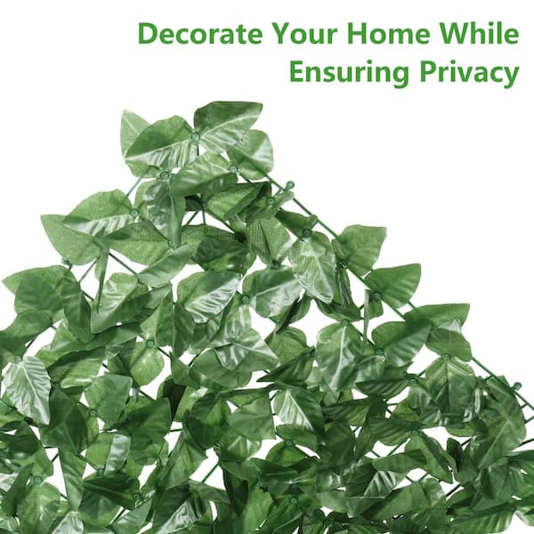 Outsunny 39 .25 Dark Green Artificial Ivy Vine Faux Hedge Leaf Wall Panel  844-200 - The Home Depot