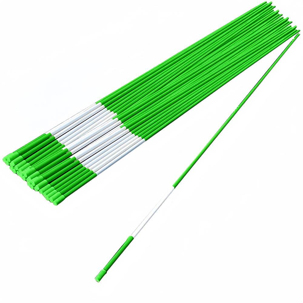 36 in. Driveway Reflective Markers Snow Poles, Dark Green (20-Pack )