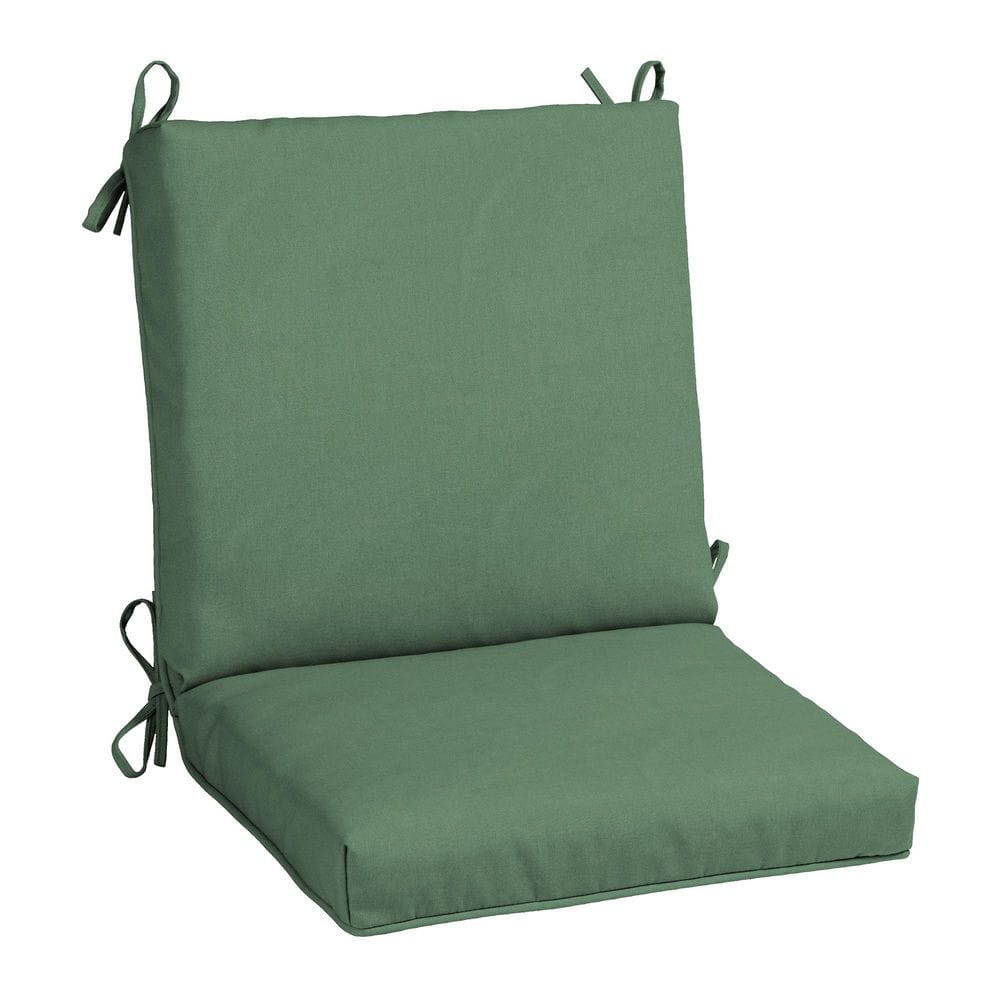 Hampton Bay 20 in. W x 17 in. D CushionGuard Mid Back Universal Outdoor Cushion in Endive XR07C12B-9D6 - The Home Depot