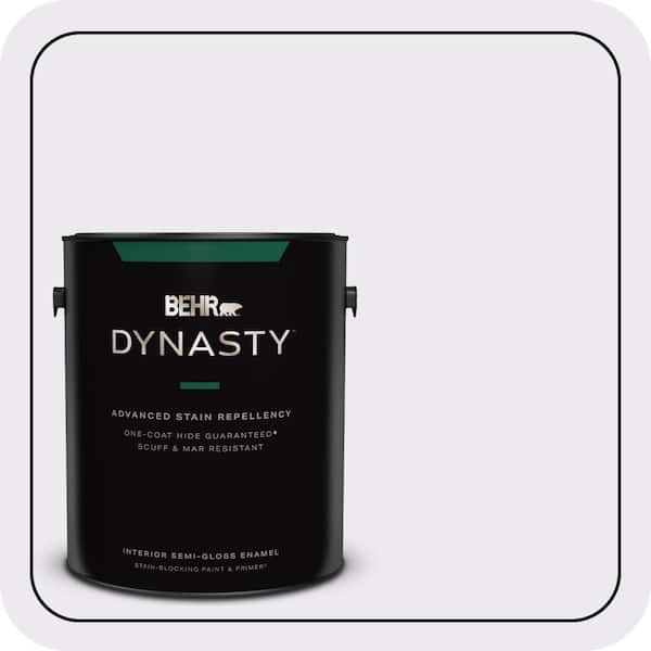 1 gal. #630A-1 Amethyst Cream Semi-Gloss Enamel Interior Stain-Blocking Paint & Primer