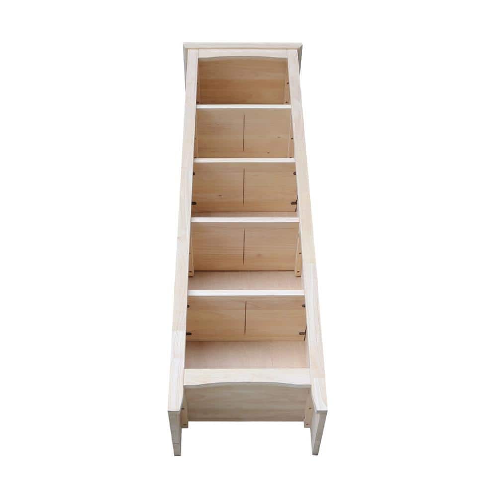 Traditional Shaker Solid Wood Bookcase in Classic Brown