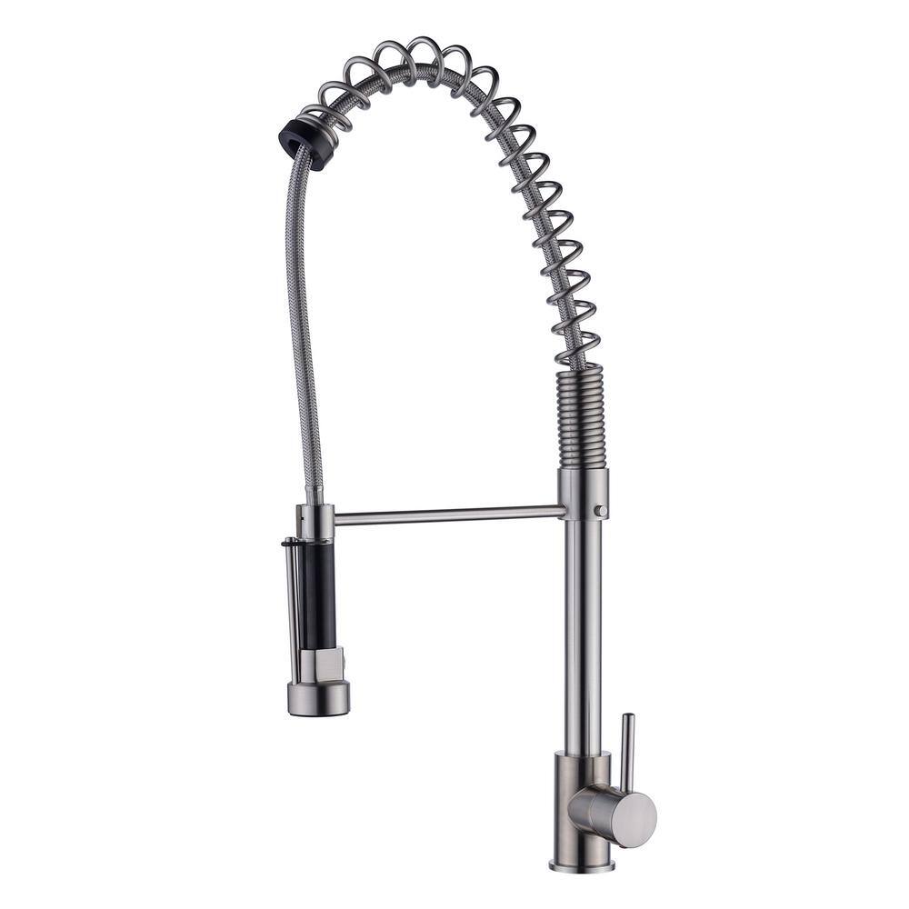 Brushed Nickel Modern Deck Mounted Kitchen Faucet