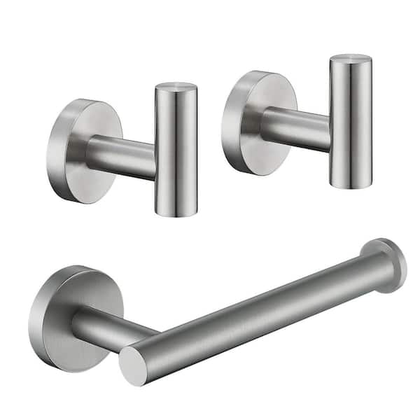 ruiling 3 -Piece Bath Hardware Set with Mounting Hardware in Brushed Nickel