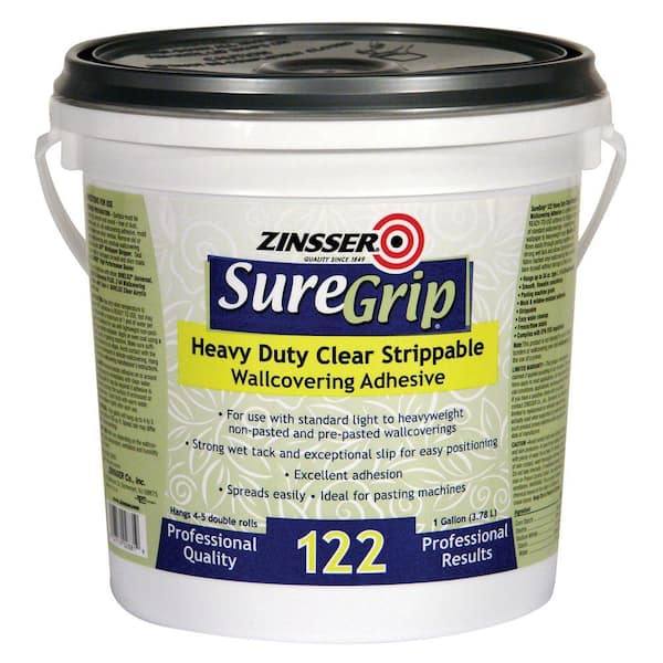 Zinsser 1-gal. SureGrip 122 Heavy Duty Clear Strippable Adhesive (Case of 4)