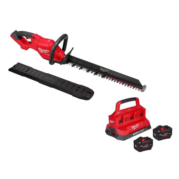 M18 FUEL 18V 24 in. Brushless Cordless Battery Powered Hedge Trimmer w/ (2) 12.0 AH FORGE Battery, PACKOUT Charger