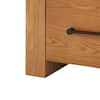 CHRISTOPHER KNIGHT HOME Sapphire Brown 4-Drawer 63 in. Wood Dresser with Black Metal Handles Curved Profile Design Natural 156516
