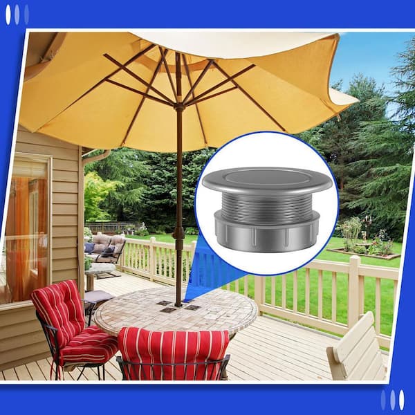 10ft patio solar umbrella led WESTLAKE 10 Ft Solar LED Cantilever Offset Patio Umbrella w/ Included 4-Piece Base Weights, Gray