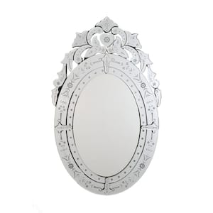 Radiance 26 in. W x 41 in. H Framed Oval Bathroom Vanity Mirror in Clear