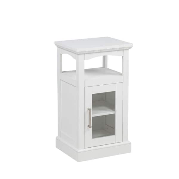 Tempe Demi 15.75 in. W x 13.38 in. D x 28.88 in. H White Freestanding Linen Cabinet