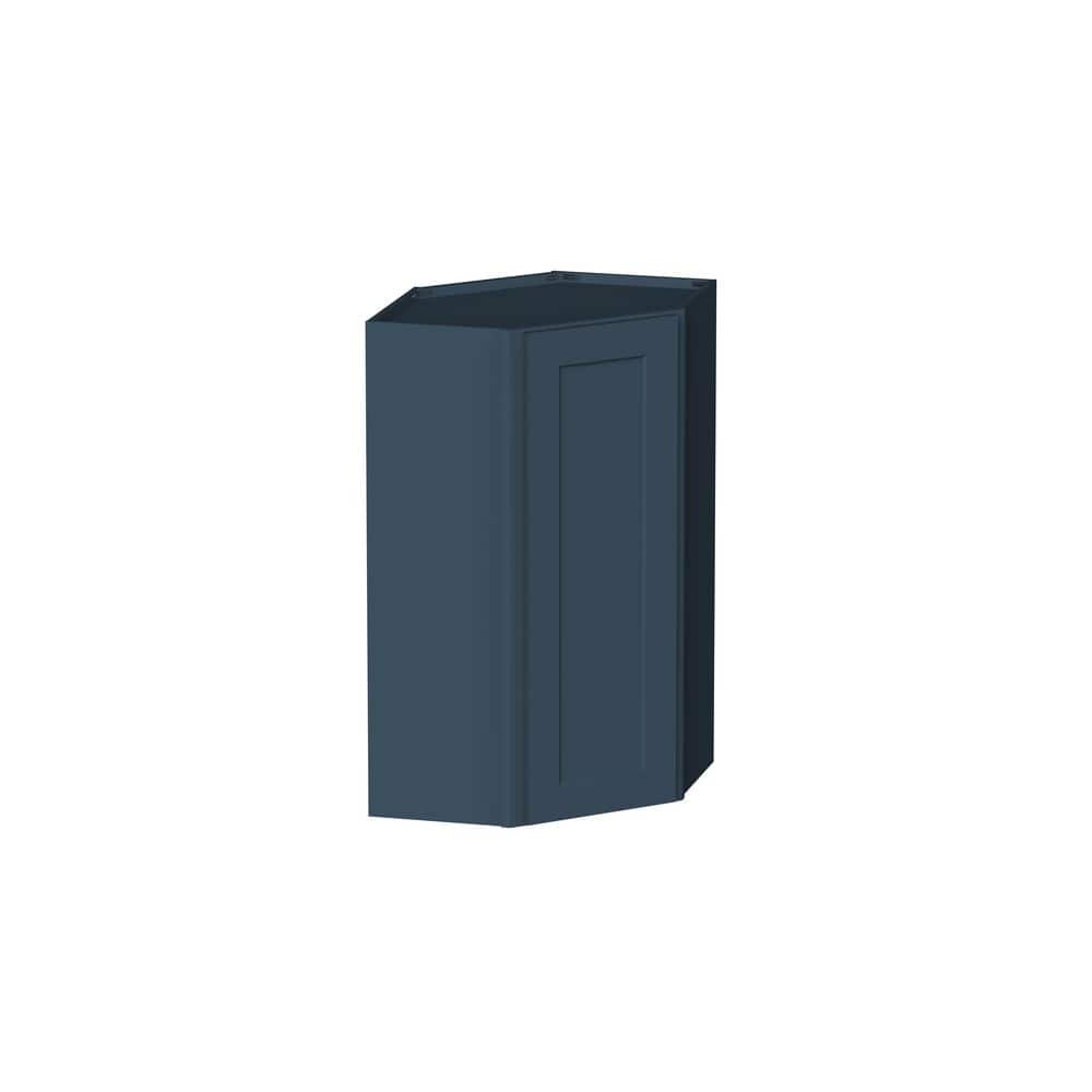 "Shake Style 24"" W x 12"" D x 42"" H Wood Frame Ready to Assemble Diagonal Corner Wall Kitchen Cabinet in Cyber Grey" price history on PriceWatchPro