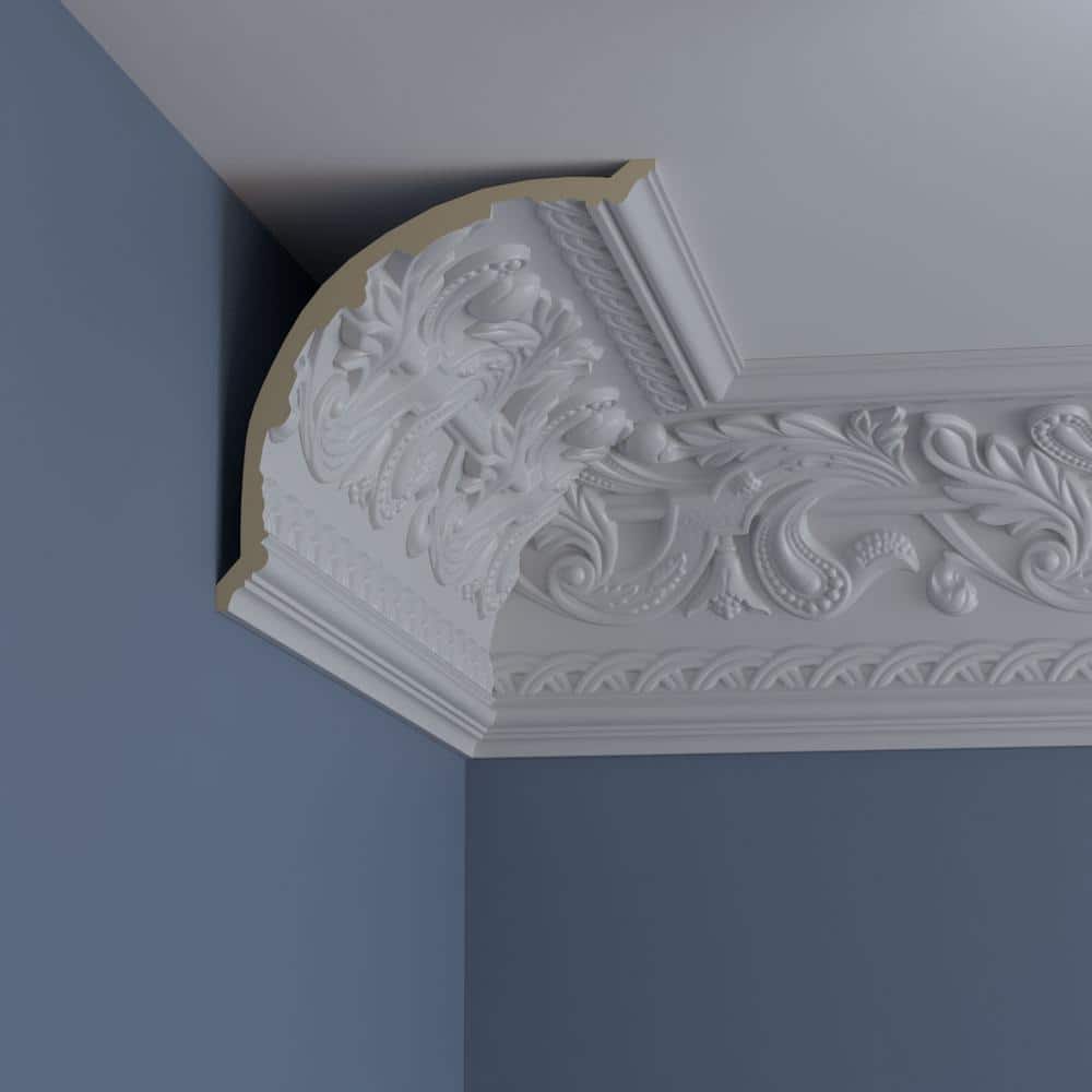 Kinsley White Polyurethane Crown Moulding 94.5" Length
