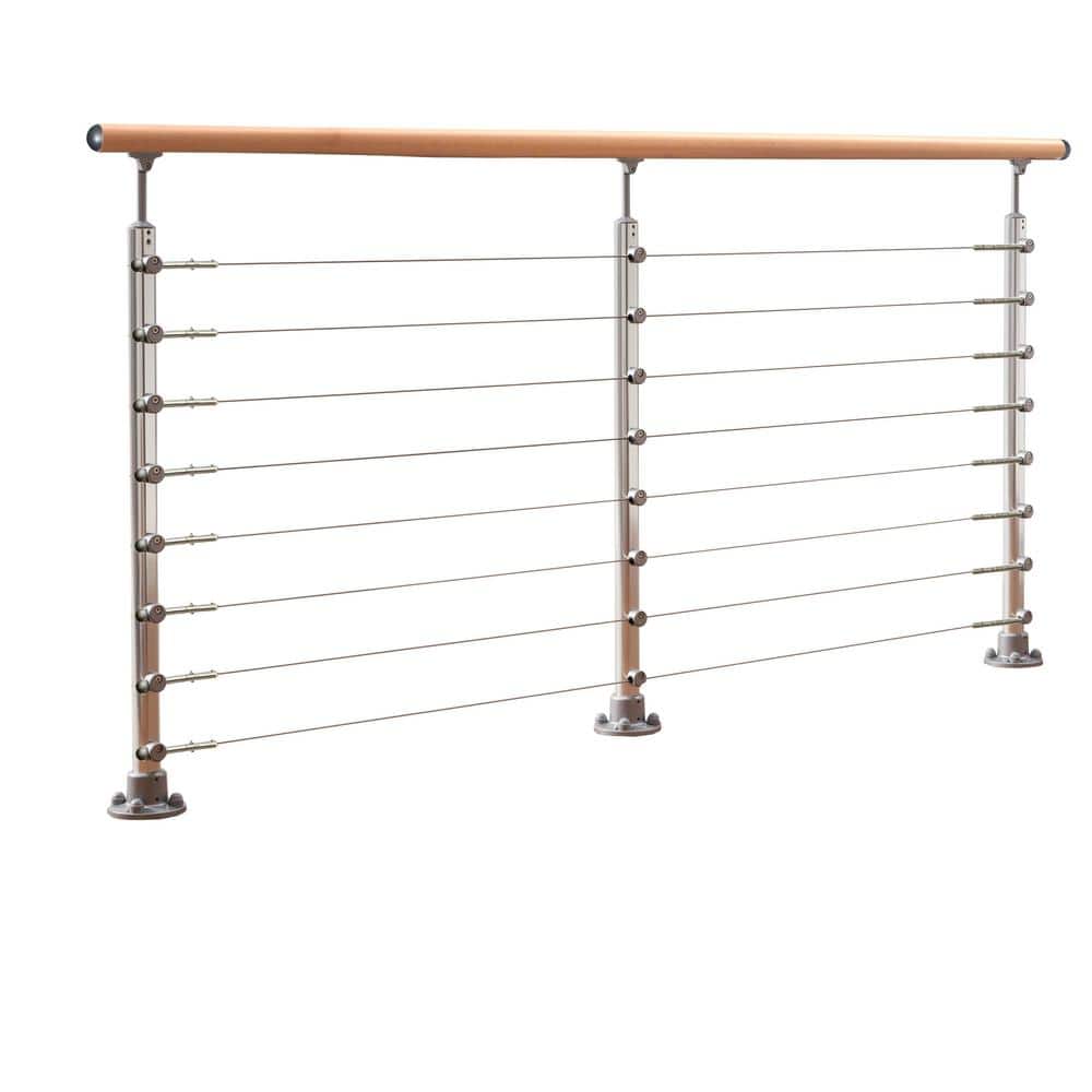 Prova 36 in. H x 79 in. W Brushed Silver Aluminum Stair Railing Kit price history on PriceWatchPro