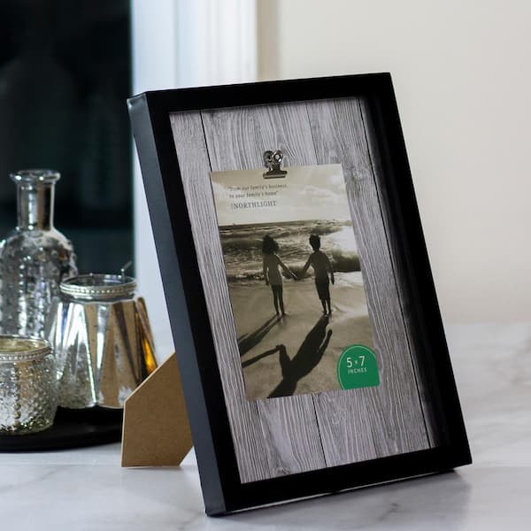 5 in. x 7 in. Black and White Picture Frame With Clip (for All Occasions, New Year's, etc.)
