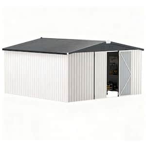 Zeus & Ruta 12 ft. W x 10 ft. D Metal Storage Shed with 2 Doors