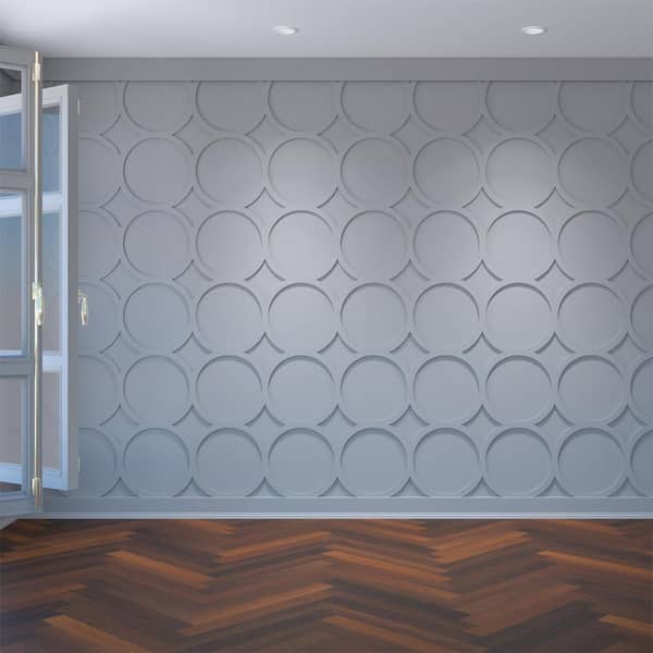 Ekena Millwork 15 3/8"W x 15 3/8"H x 3/8"T Medium Beacon Decorative Fretwork Wall Panels in Architectural Grade PVC