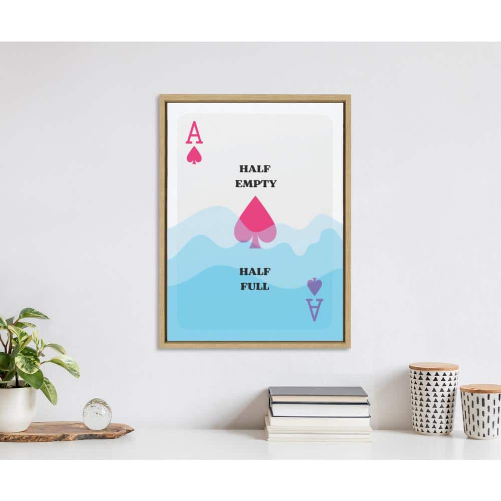 Natural Wood Framed Motivational Quote Canvas Print, 18" x 24"