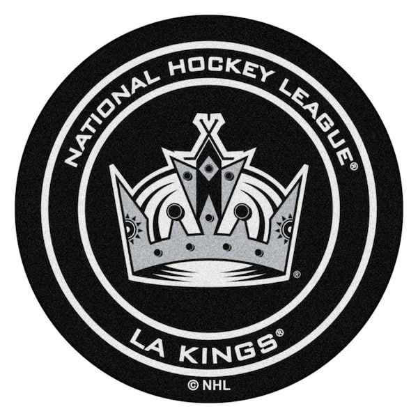 FANMATS Los Angeles Kings Black 27 in. Round Hockey Puck Mat