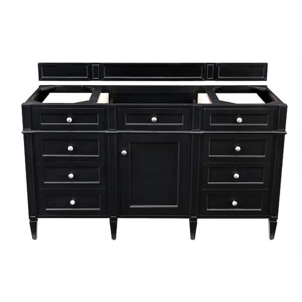 James Martin Vanities Brittany 58.8 in. W x 23 in.D x 32.8 in. H Single Vanity CabinetWithout Top in Black Onyx