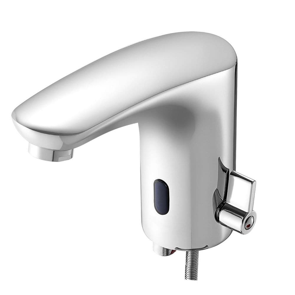 Touchless Bathroom Sink Faucet, Motion Sensor, Hands-Free Cold/Hot Mixer, Battery for 9/16 in. Pipe, Chrome Plated price history on PriceWatchPro