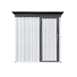 5 ft. W x 4 ft. D Metal Outdoor Storage Shed in White and Grey (20 sq. ft.)