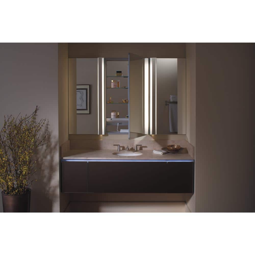 Catalan Frameless 36" Aluminum Medicine Cabinet with Adjustable Shelves