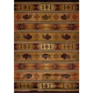 Genesis in Multi Color 7 ft. 4 in. x 1 ft. 11 in. Abstract Polypropylene Area Rug