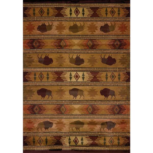 United Weavers Genesis in Multi Color 10 ft. 6 in. x 7 ft. 10 in. Abstract Polypropylene Area Rug