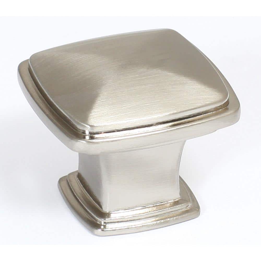 Satin Nickel Square Cabinet Knobs Multipack, Set of 10