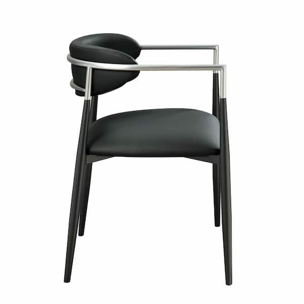 Acme Furniture Gavan Black Synthetic Leather Arm Chair (Set