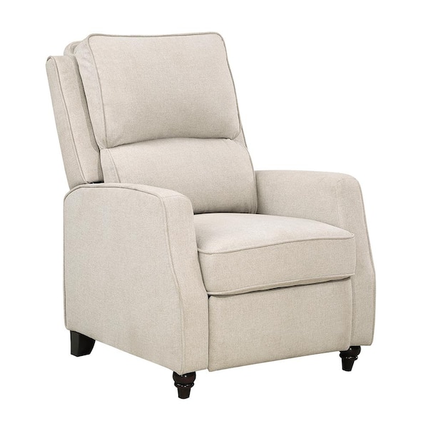 Homelegance Adahlia Beige Textured Fabric Manual Push Back 