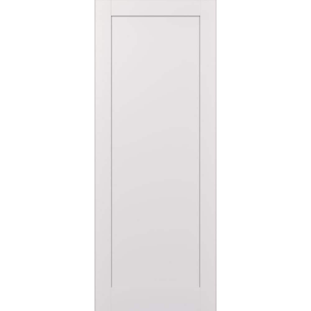 Shaker 1 Panel N 18 in. х 80 in. No Bore Snow White Solid Composite Core Wood Interior Door Slab price history on PriceWatchPro