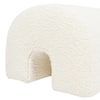 Jennifer Taylor Bridge Ivory White Polyester and Acrylic Blend Boucle  Arched Small Footstool Ottoman 84490-MBW-MY - The Home Depot