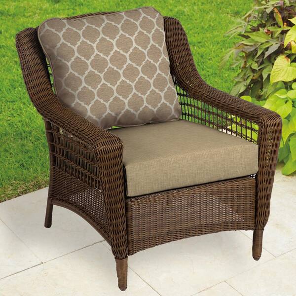 hampton bay toffee trellis cushion