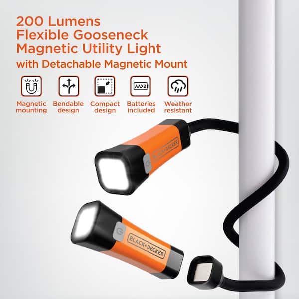 black & decker rechargeable flashlight BLACK+DECKER Flexible Gooseneck Utility Light