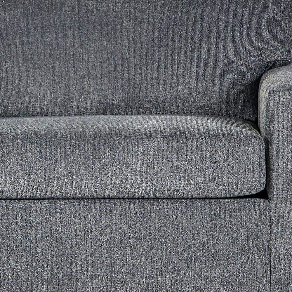 Kylo 85" Dark Gray Polyester Fabric Stationary Sofa