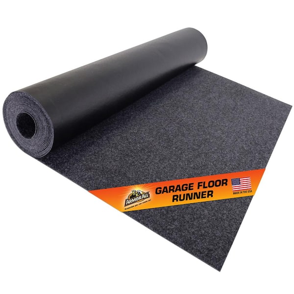 2 ft. 5 in. x 9 ft. Charcoal Grey Commercial Polyester Garage Flooring Roll