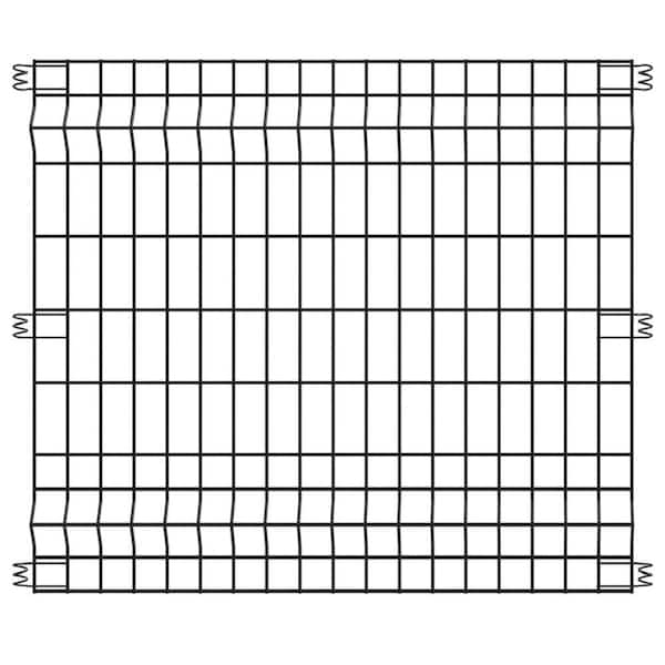 31 in. H x 36 in. W Steel Multi-Purpose No Dig Black Metal Fence Panel